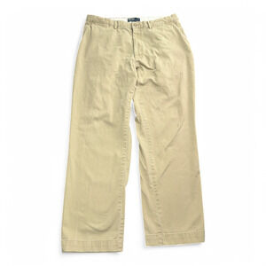 Vintage Polo Ralph Lauren Pants Mens 37x31 Brown Khaki Classic Chino Preppy 90s